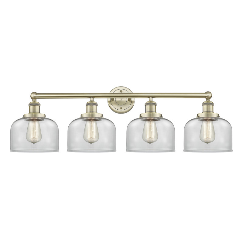Annagene 4 - Light Dimmable Vanity Light, Clear, Antique Brass
