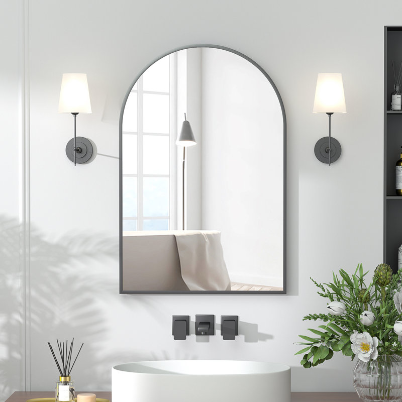 Miroir Poulton, Noir mat, H 30 po x l 20 po x P 4,5 po