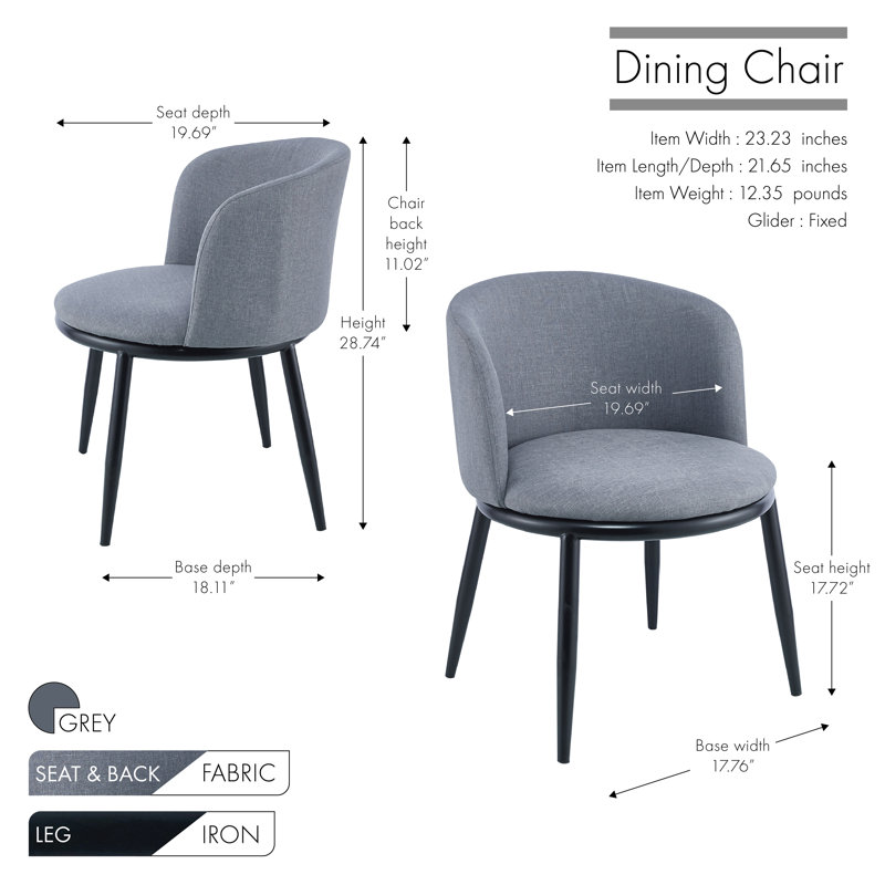 Side chair Set, Grey