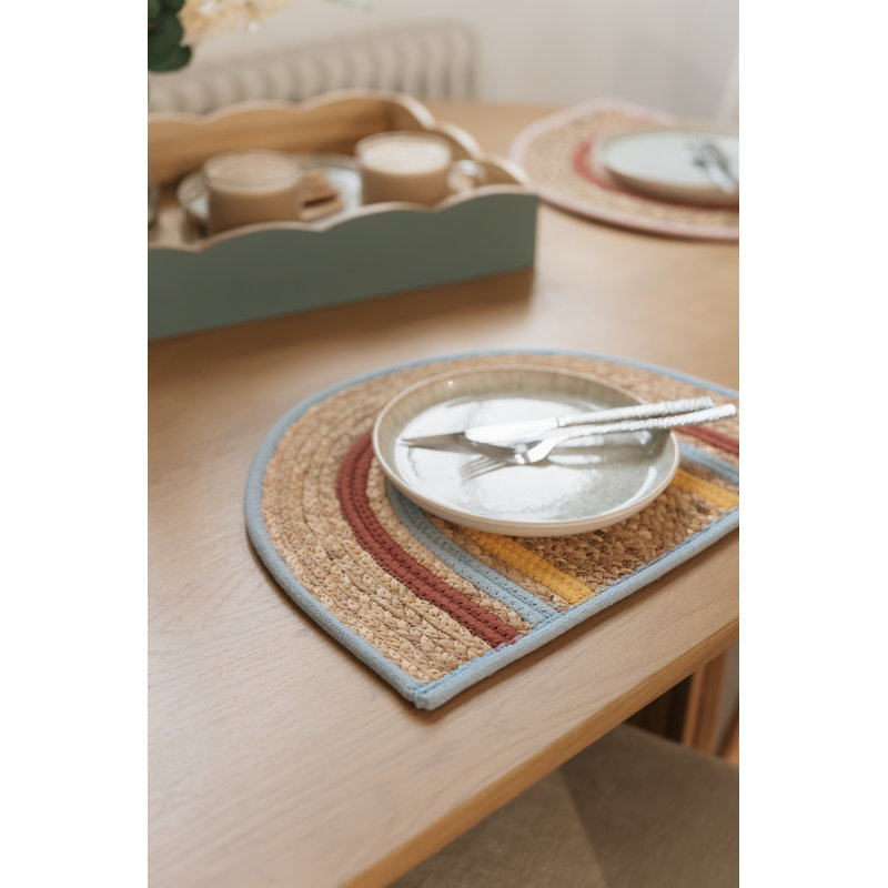 Water Hyacinth Cotton Rope Arc Novelty Placemat