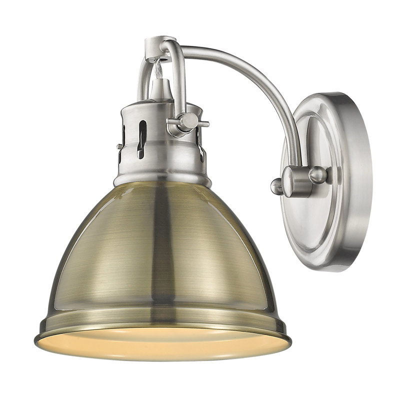 Dimmable Vanity Light, Pewter, Aged Brass