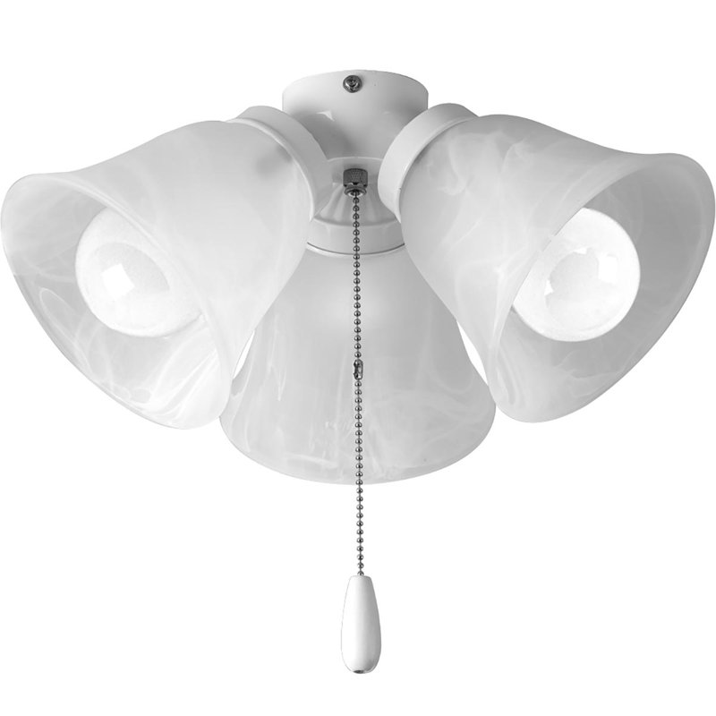 13.63'' 3 - Light Branched Ceiling Fan Light Kit, White