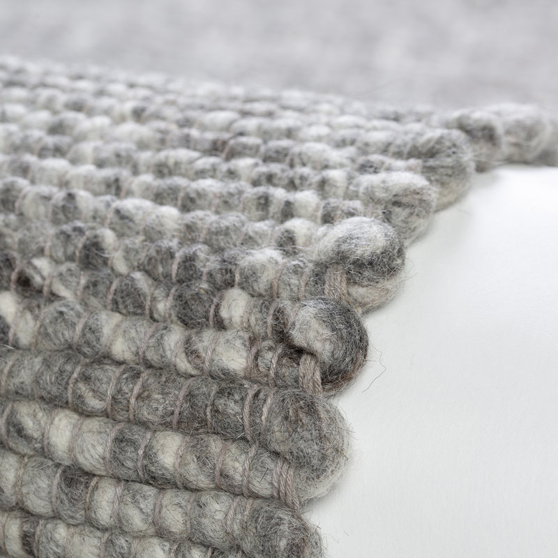 Kjell Uni Hand Woven Area Rug, Rectangle 200 x 290cm, Silver