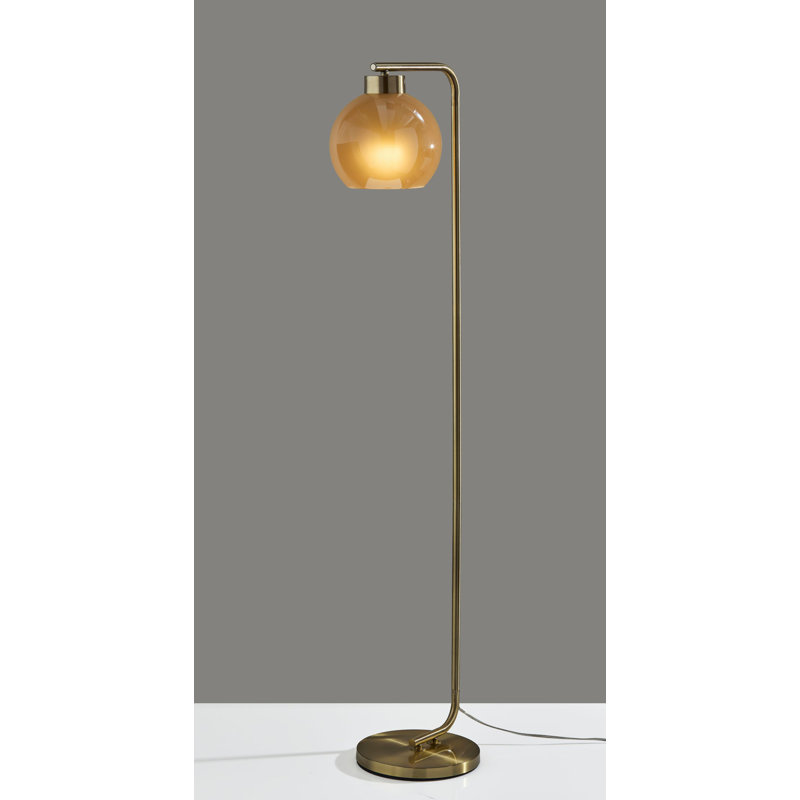 Atticus Floor Lamp, Antique Brass, Gold