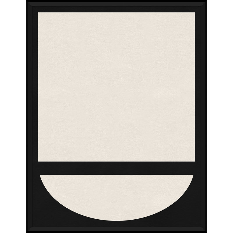 Graphic Shapes In Black And Cream 12 Print