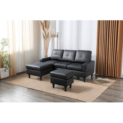 Canapé et méridienne modulaires avec repose-pieds de 75 po de large Jessea