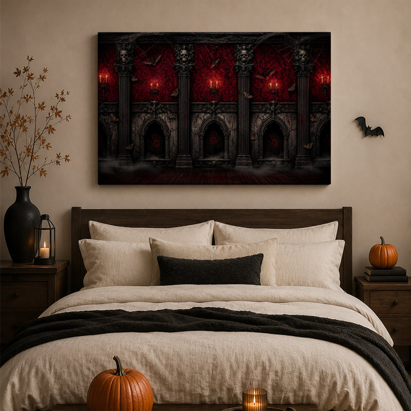 Toile gothique, H 20 po x l 30 po