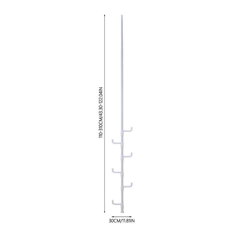 30cm Adjustable Clothing Rack, White