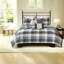 Ensembles de literie gris matelassés confortables, style campagnard en polyester pour la maison