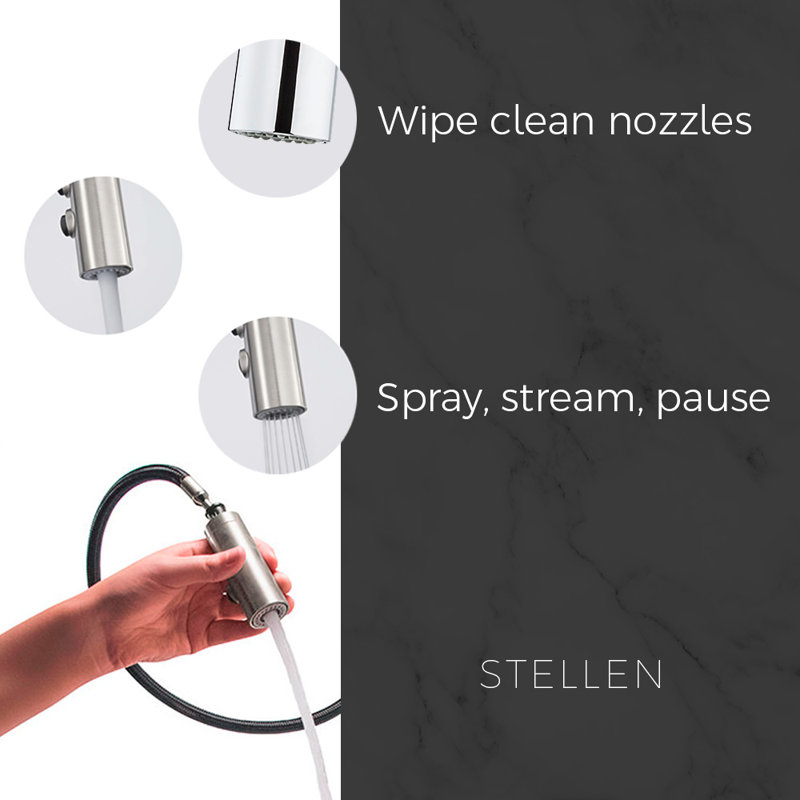Stellen Pull Down Bar Faucet, Stainless Steel