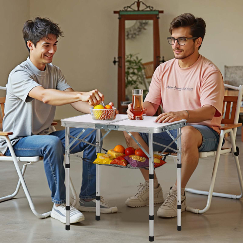 59.9cm Rectangular Adjustable Folding Table