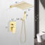 Douche de pluie murale de 12 po - Laiton doré, buse autonettoyante pour une salle de bain attrayante, tête de robinet en laiton American Standard, débit d'eau optimal,-118034651