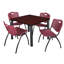 Plateau de table Kee Square, 4 chaises empilables-1077686504-1077686484-1077686480