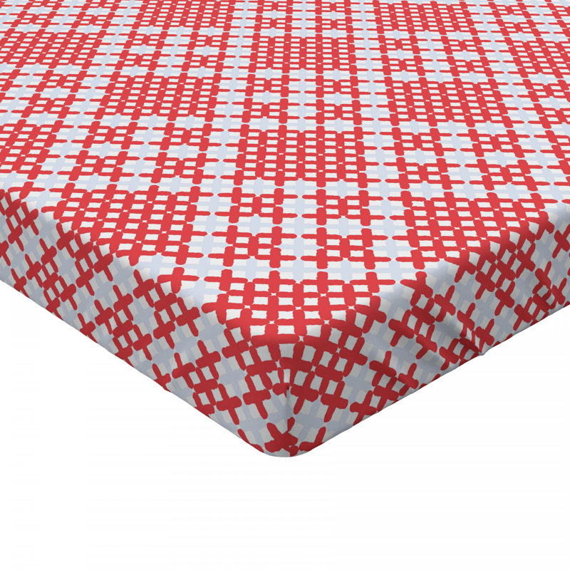 Microfiber Geometric Fitted Sheet, Full Fitted Sheet