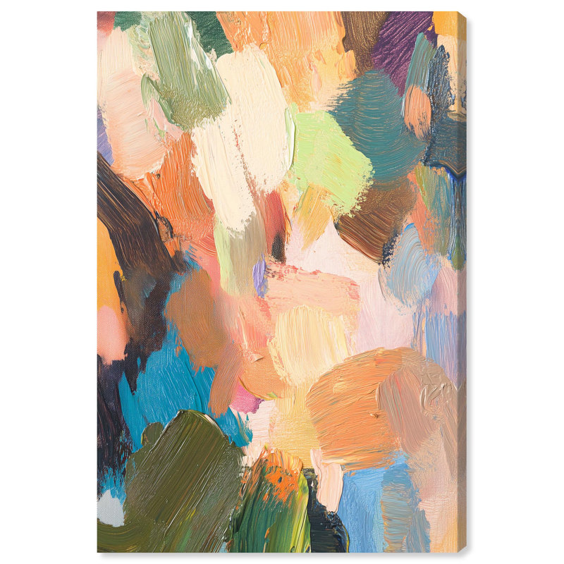 Surge chromatique III sur toile, abstrait coloré par Art Remedy, H 15 po x l 10 po, Toile tendue
