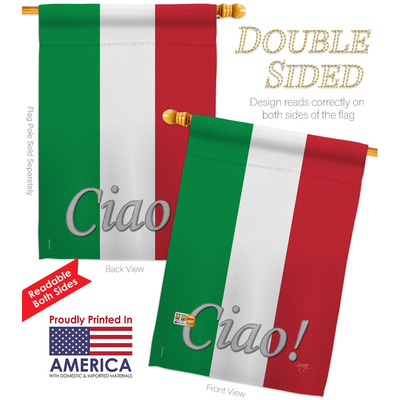 Double Sided 40'' H x 28'' W Polyester Flag Set