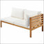 Ensemble de canapé d'extérieur à structure en bois avec coussins beiges Design exotique avec accessoires en métal robuste-1698164540