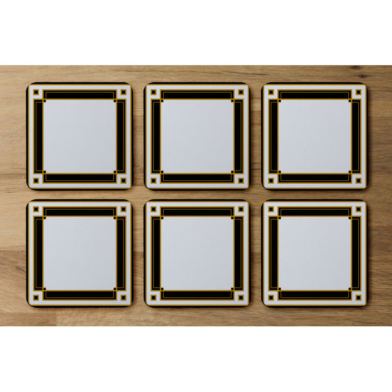 Square 6 Piece Coaster Set