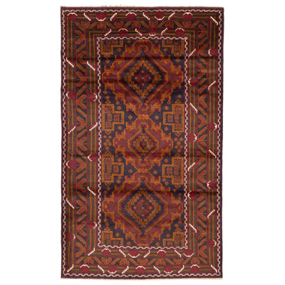 Tapis bleu marine Teimani 3 pi 11 po x 6 pi 11 po