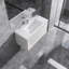 Meuble-lavabo simple flottant simple 42 po avec lavabo à surface solide Dhruven-104561138