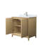 Ensemble de meuble-lavabo simple 36 po avec plateau en marbre Janna-108351653