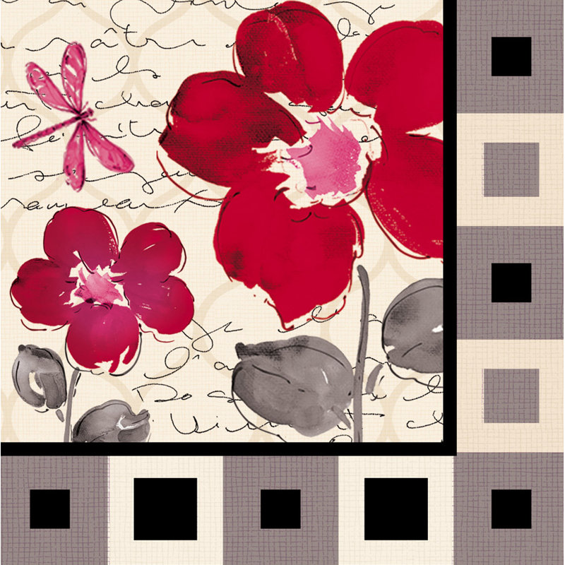 Serviettes de papier 5 po floral symphony