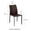 Chaise empilable en métal et similicuir H 18,5 po Sokol-377220630
