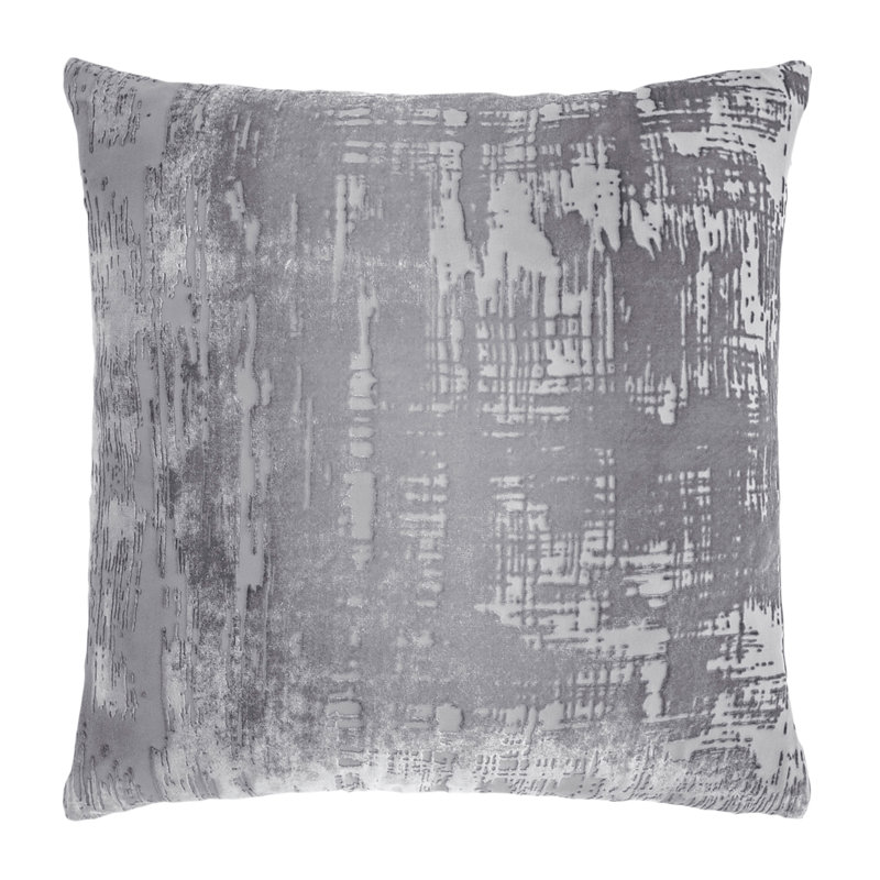 Square Pillow Cover & Insert, 22"H x 22"W, Silver