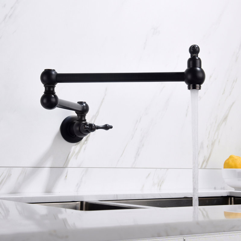 Pot Filler Faucet Wall Mount, Matte Black