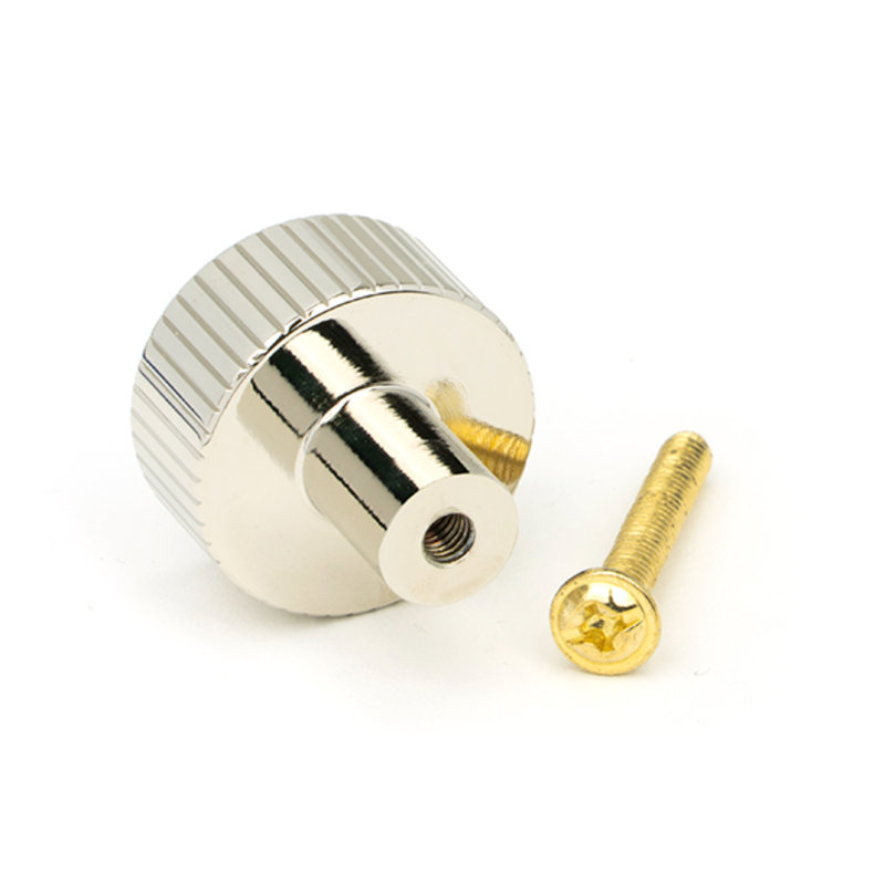 Round Knob, 2.5 cm, Polished Nickel