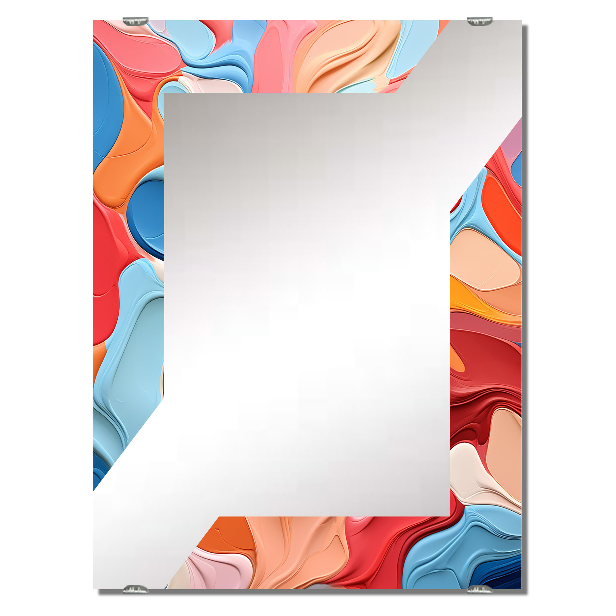 East Urban Home Anusri - Abstract Liquid Ink Big Wall Mirror | Wayfair