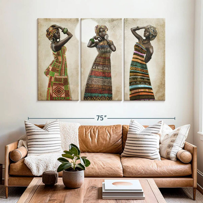 Leisha African Elegance, 42" H x 65" W