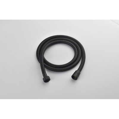 Shower Hose 8 x 8 x 1.2 Inch Stainless Steel 1 Piece Matte Black Premium Quality
