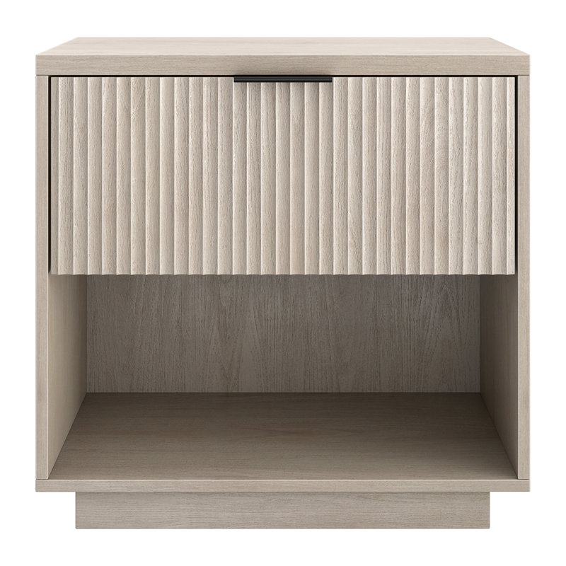 Nolin 24" Wide Rectangular Nightstand, Alder White