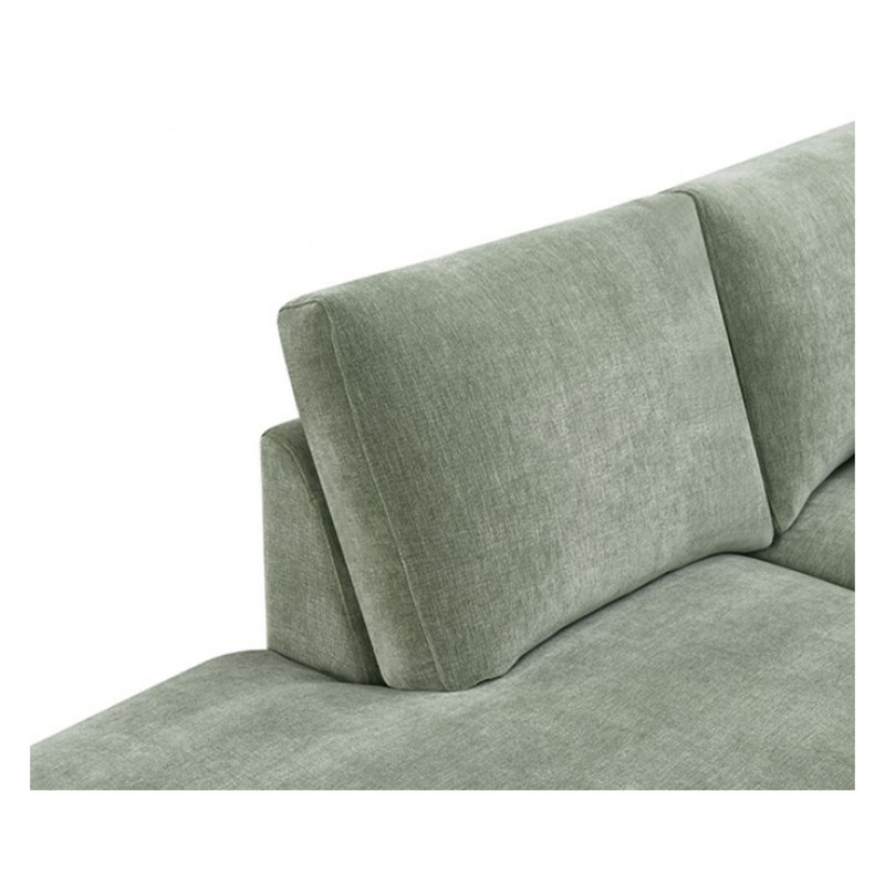 Canapé modulaire Subhaan, Chenille vert olive, Orienté à gauche (vu de face)