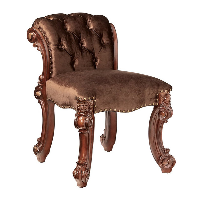 Tabouret de coiffeuse Vendome, Cerise,  H 28 po x l 20 po x P 25 po