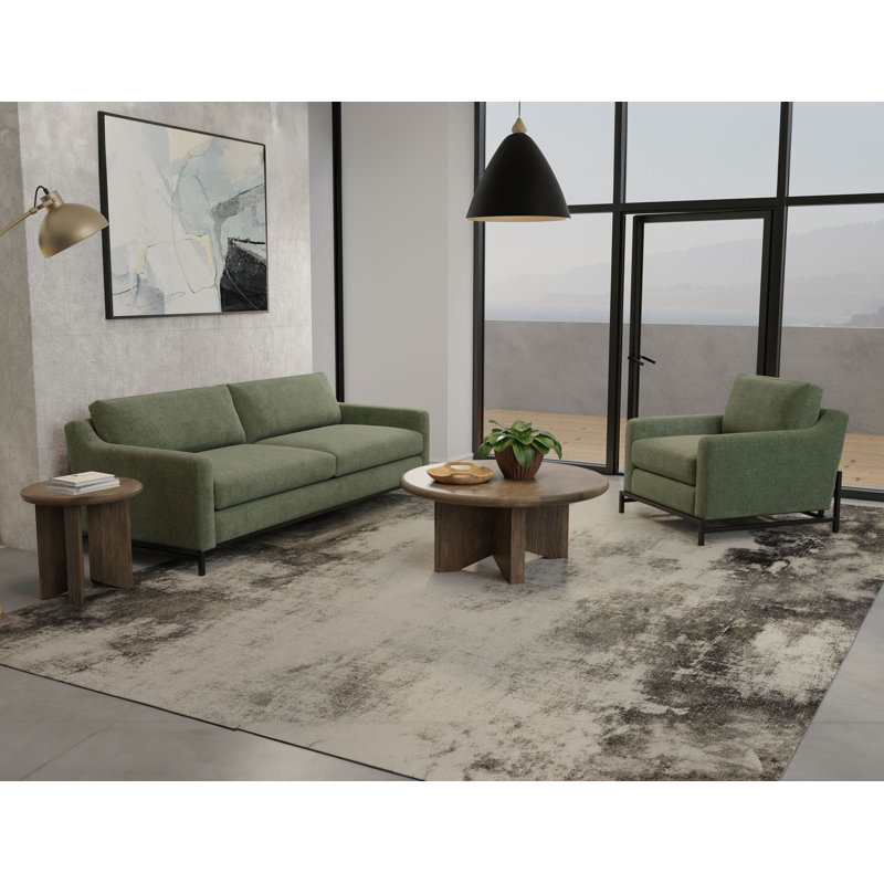 Structure et base en bois Freidin, causeuse, Olive