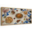 Élégante décoration de table repas repas au-dessus de la célébration gastronomique murale - grande impression sur toile encadrée de la chambre principale-131062617-131062615