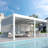 20 ft. W x 12 ft. D Outdoor Louvered Pergola with Auto-Adjustable Side Screen, Rainproof Roof, Thickened Aluminum Frame, and Remote-Controlled Light String for Deck, Patio & Hot Tub-126511512-126511510