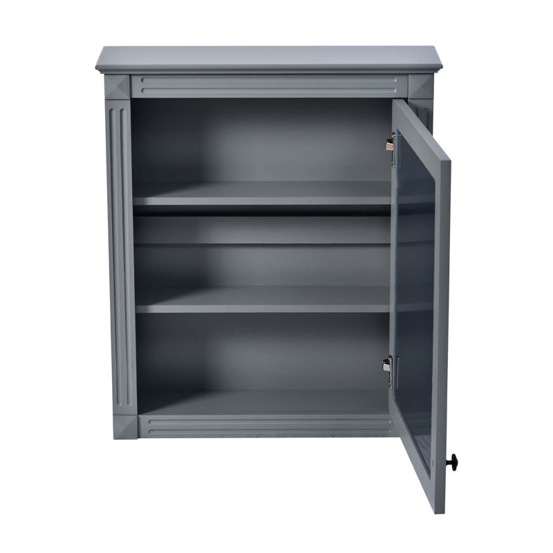Armoire de rangement de salle de bain murale avec miroir, armoire à pharmacie avec tablette réglable en hauteur, armoire de rangement au-dessus de la toilette