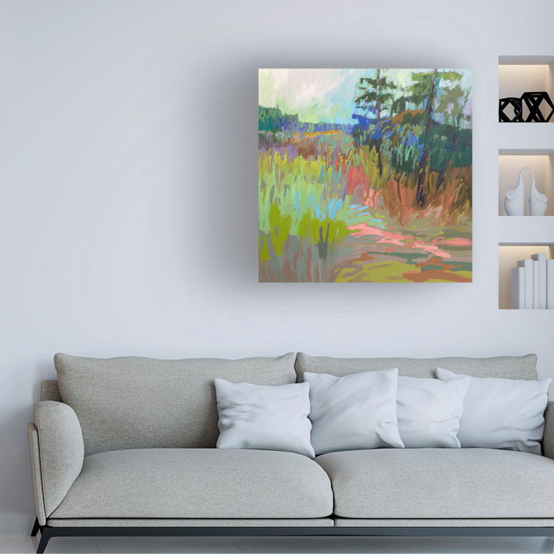 Out Out par Jane Schmidt - peinture sur toile tendue, H 24 po x l 24 po x P 2 po