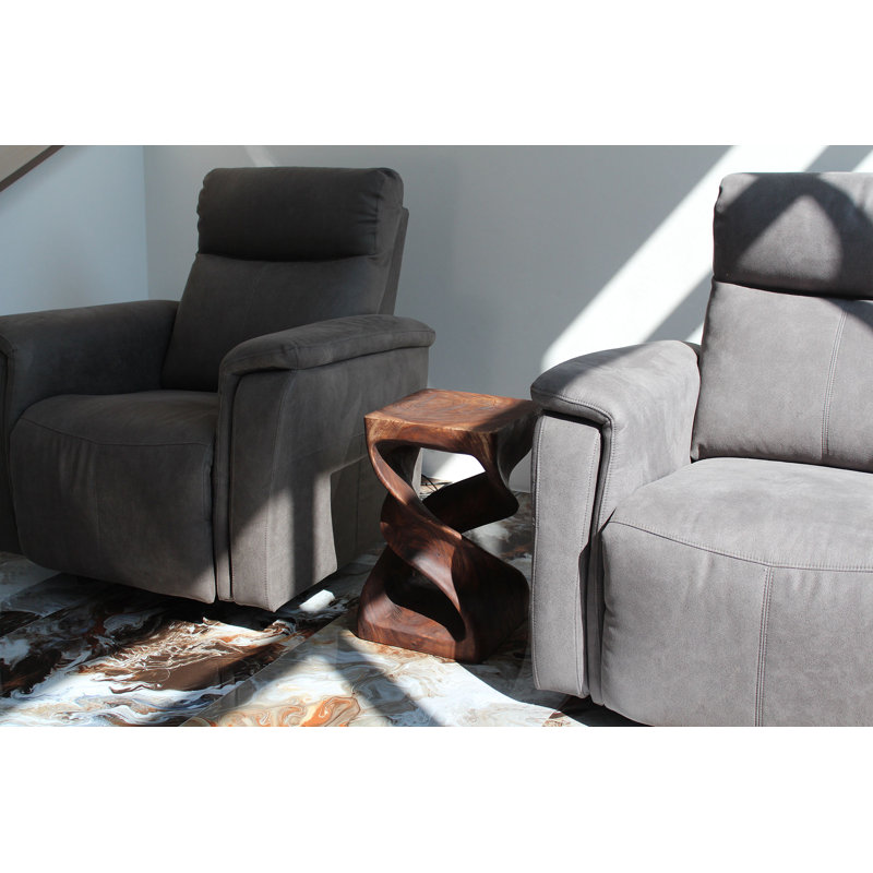 Ensemble de tables de bout Ahliya, H 20 po x l 12 po x P 12 po, Bois brun foncé