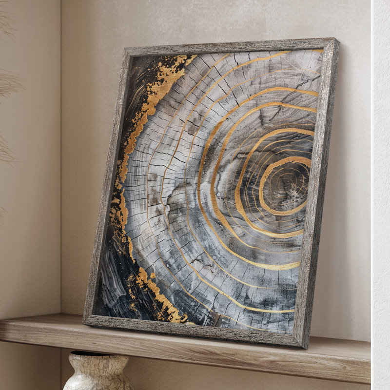ABSTRACT Series CCLV III, reproduction encadrée - bois massif, H 11 po x l 9 po