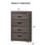 Mobilier de chambre à coucher moderne de style transitionnel en bois avec poignées de bar 1 pièce