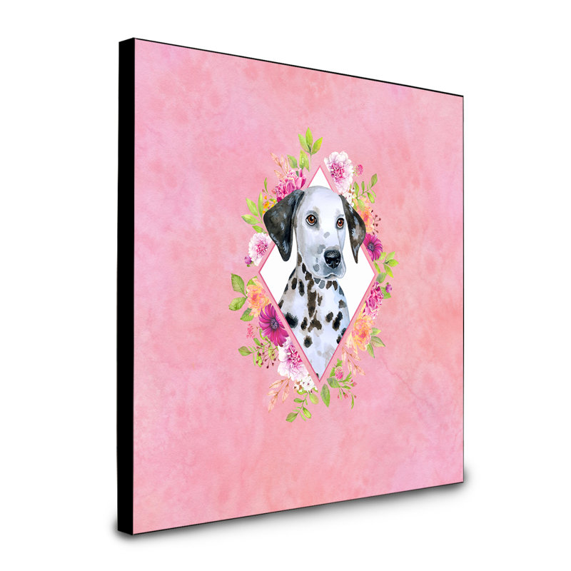 Panneau mural Dollman Flowers, Rose, Dalmatien gris