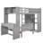 Twin size Loft Bed with a Stand-alone bed, Shelves,Desk,and Wardrobe-1418963758-1418963759