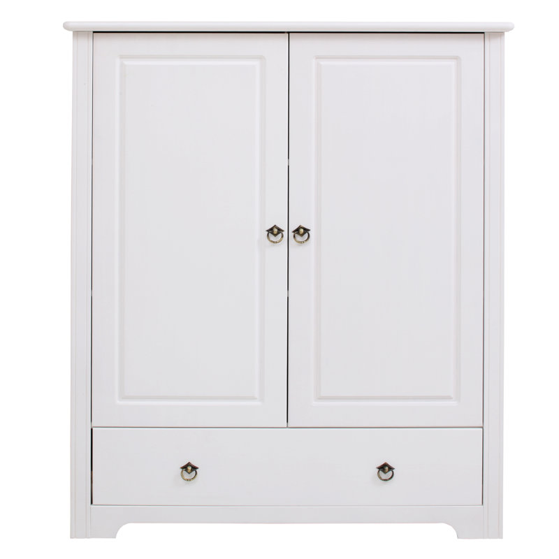 Manville Solid Wood 106cm W 1 - Drawer Chest of Drawers, White 