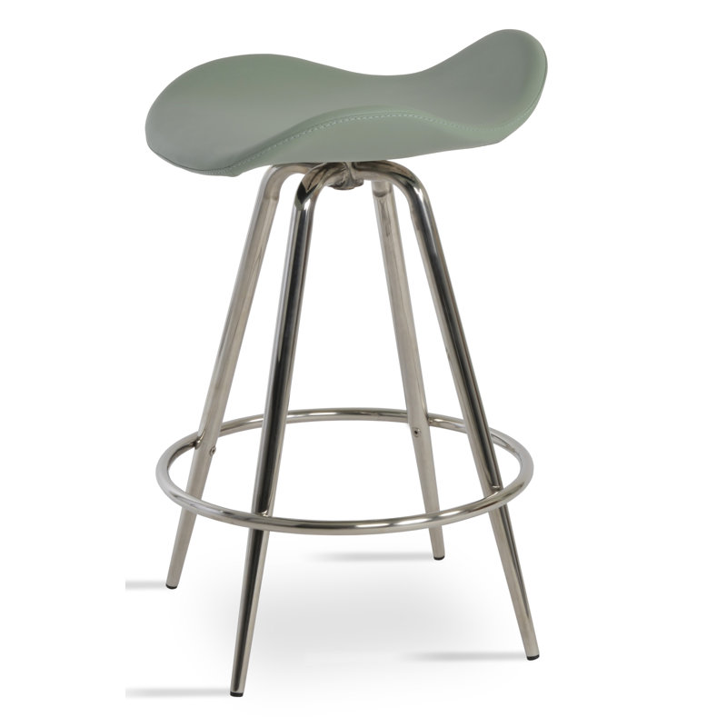 Tabouret pivotant Falcon Max, Tabouret de bar (siège d'une hauteur de 30,5 po), Acier inoxydable