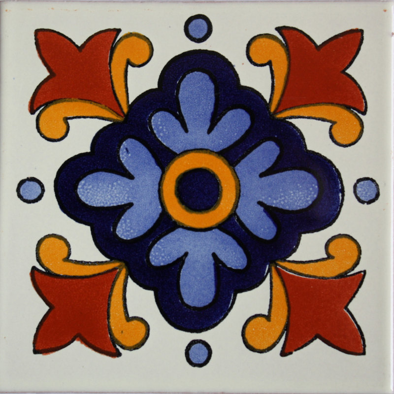 Carreau mexicain 6 pièces x 6 po TalaMex Natora Talavera 6 po x 6 po