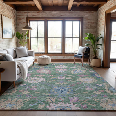 Premium Machine Washable Gurubaksh AMF1154 Global Rug